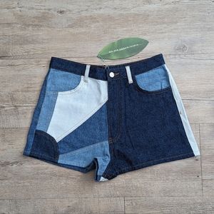 FARM Rio Blue Patchwork Women Shorts